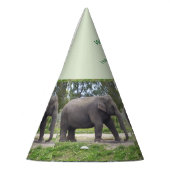 Wild One Elephant Birthday Cone Design Partyhütchen (Links)