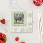 Wild One Elephant Birthday Table Accent  Serviette (Beispiel)