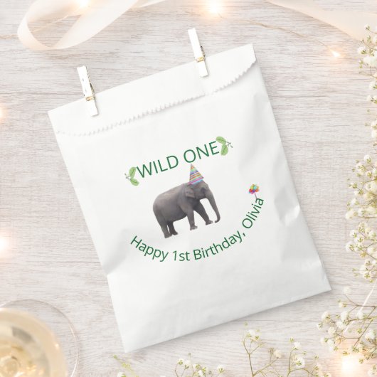 Wild One Elephant Celebration Accent Geschenktütchen (Ausgeschnitten)