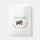 Wild One Elephant Celebration Accent Geschenktütchen (Vorderseite)