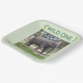 Wild One Elephant First Birthday Celebration Pappteller (Gewinkelt)
