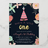 Wild One | Erste Geburtstagspartei Folieneinladung (Vorderseite)