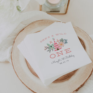 Wild One Erste Geburtstagspartei Serviette