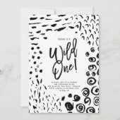 Wild One First Birthday Animal Print Einladung (Vorderseite)