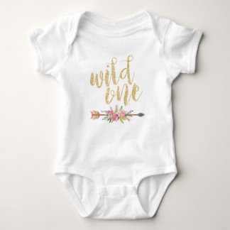Wild One First Birthday Baby Girl Birthday Outfit Baby Strampler