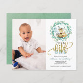 Wild One First Birthday Budget Einladungen (Vorne/Hinten)