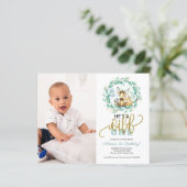 Wild One First Birthday Budget Einladungen (Stehend Vorderseite)