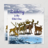 Wild One First Birthday Card Einladung (Vorne/Hinten)