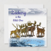 Wild One First Birthday Card Einladung (Vorderseite)