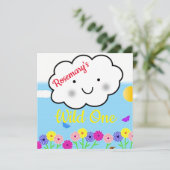 Wild One First Birthday Card Einladung (Stehend Vorderseite)