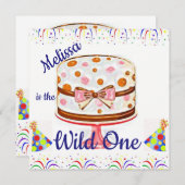 Wild One First Birthday Card Einladung (Vorne/Hinten)
