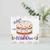 Wild One First Birthday Card Einladung (Stehend Vorderseite)