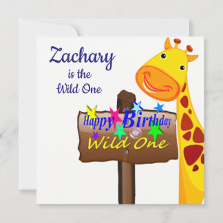 Wild One First Birthday Card Einladung