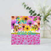Wild One First Birthday Card Einladung (Stehend Vorderseite)