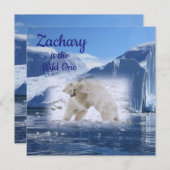 Wild One First Birthday Card Einladung (Vorne/Hinten)