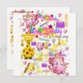 Wild One First Birthday Card Einladung (Vorne/Hinten)