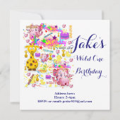 Wild One First Birthday Card Einladung (Rückseite)