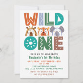 Wild One First Birthday Foto Einladung (Vorderseite)