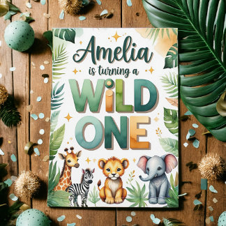 Wild One First Birthday Invitation Card | Amelia Einladung