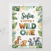 Wild One First Birthday Invitation Card | Sofia Einladung (Vorderseite)