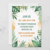Wild One First Birthday Invitation Card | Sofia Einladung (Rückseite)