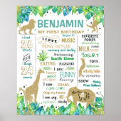 Wild one First Birthday Meilenstein Poster (Vorne)