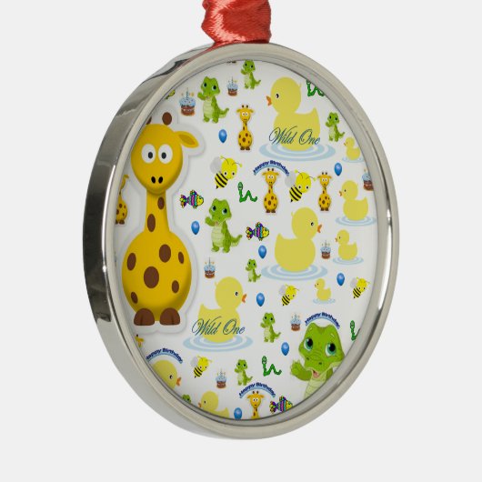 Wild One First Birthday Ornament (Rechts)