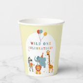 Wild One First Birthday Pappbecher (Vorderseite)