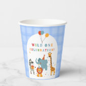 Wild One First Birthday Pappbecher (Vorderseite)