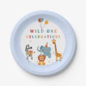 Wild One First Birthday Pappteller (Vorderseite)
