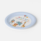 Wild One First Birthday Pappteller (Schrägansicht)