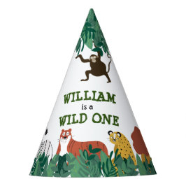 Wild One First Birthday Party Jungle Safari Partyhütchen