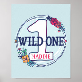 Wild One First Birthday Poster