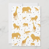 Wild One First Birthday Safari Animals Einladung (Rückseite)