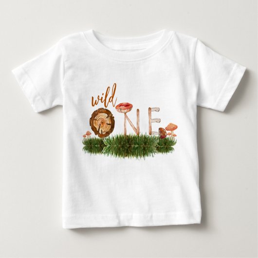 Wild one First Geburtday Baby T - Shirt (Vorderseite)