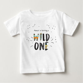 Wild One First Geburtday T - Shirt Tribal Feathers