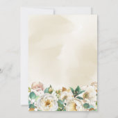 Wild One Floral Greenerie Goldene Einladung (Rückseite)