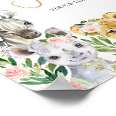 Wild One Floral Safari Baby Duwer Favoriten Poster (Ecke)