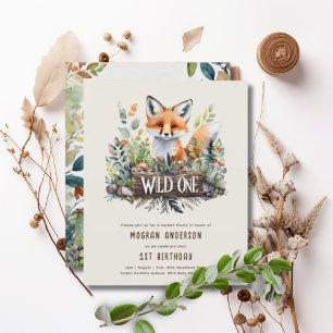Wild One Fox Baby Woodland Animals 1. Geburtstag