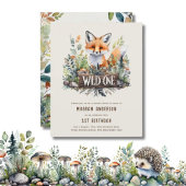 Wild One Fox Baby Woodland Animals 1. Geburtstag