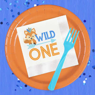 Wild One Fox Woodland 1. Geburtstag Papier Napkins Serviette