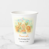 Wild One Fun Jungle Safari Boy 1st Birthday Pappbecher (Vorderseite)