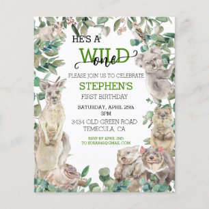 Wild One Geburtstag australische Tiere 