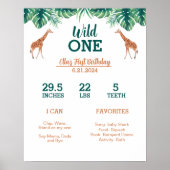 Wild ONE giraffe Meilenstein Poster (Vorne)