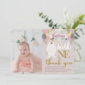 Wild One Girl Birthday Danke (Stehend Vorderseite)