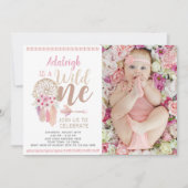 Wild One Girl Geburtstag Einladung mit Foto (Vorderseite)