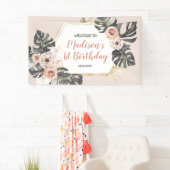 Wild One Girl Leopard Print Birthday Große Banner (Insitu)