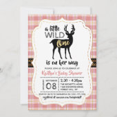 Wild One Girls Baby Shower Einladung (Vorderseite)