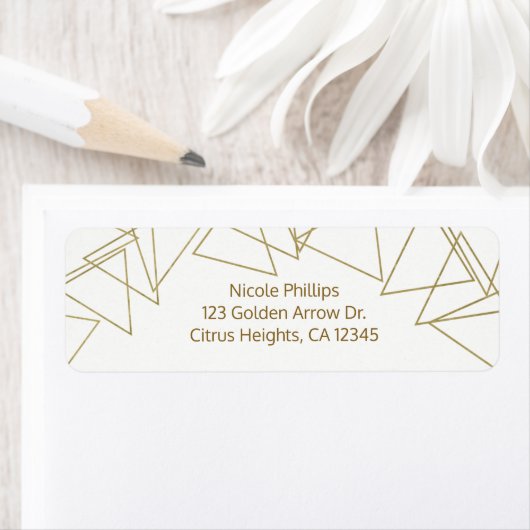 Wild One Gold Geometric Triangle Moderner Glamour (Insitu)