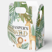 🎉🌿 Wild One Gold Green Birthday Favour Boxes Geschenkschachtel (Offen)